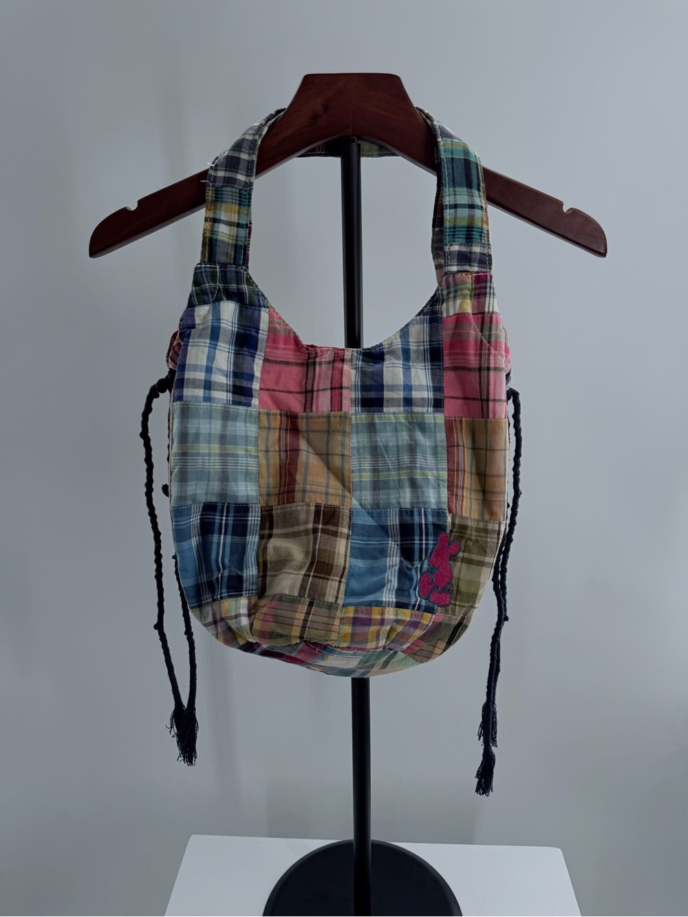 Disney Patchwork Plaid Cinch Bag - Multicolor, Hobo bag,excellent condition